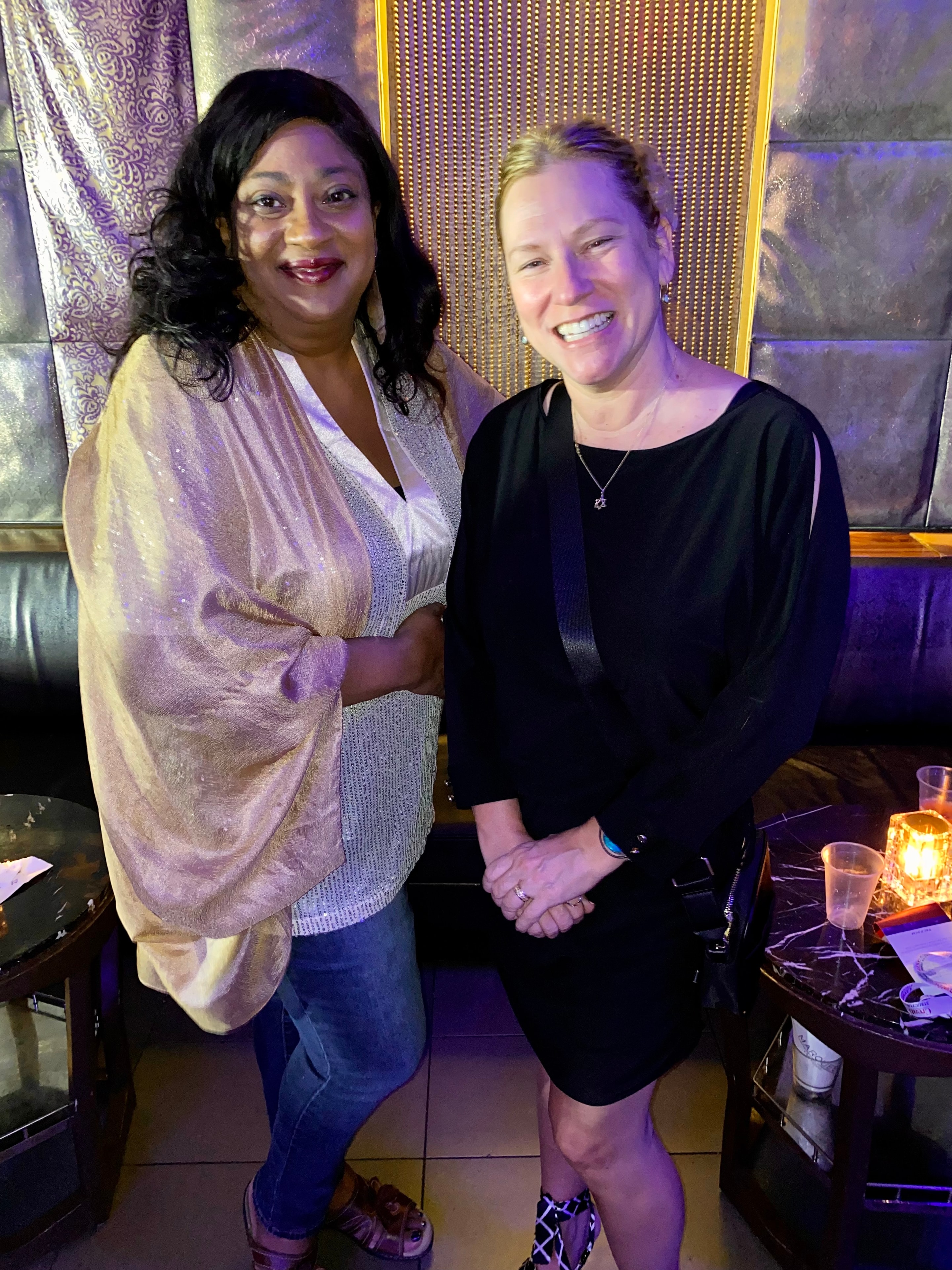 Rowena Silvera and Andrea Hirsch at a firm event